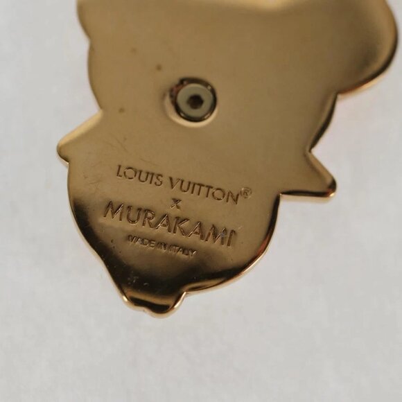 LOUIS VUITTON LVxTM 2 Necklace Super Flat metal Gold Tone LV Auth - Picture 7 of 14